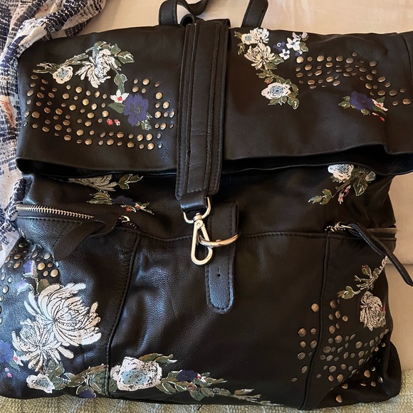 Free People Vegan Black leather NWOT Backpack/Bag - Picture 2 of 6